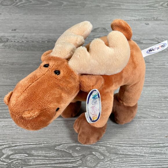 Mary Meyer Mugsy Moose Plush Brown Floppy Wildlife Forest Stuffed Animal NEW - Picture 1 of 12